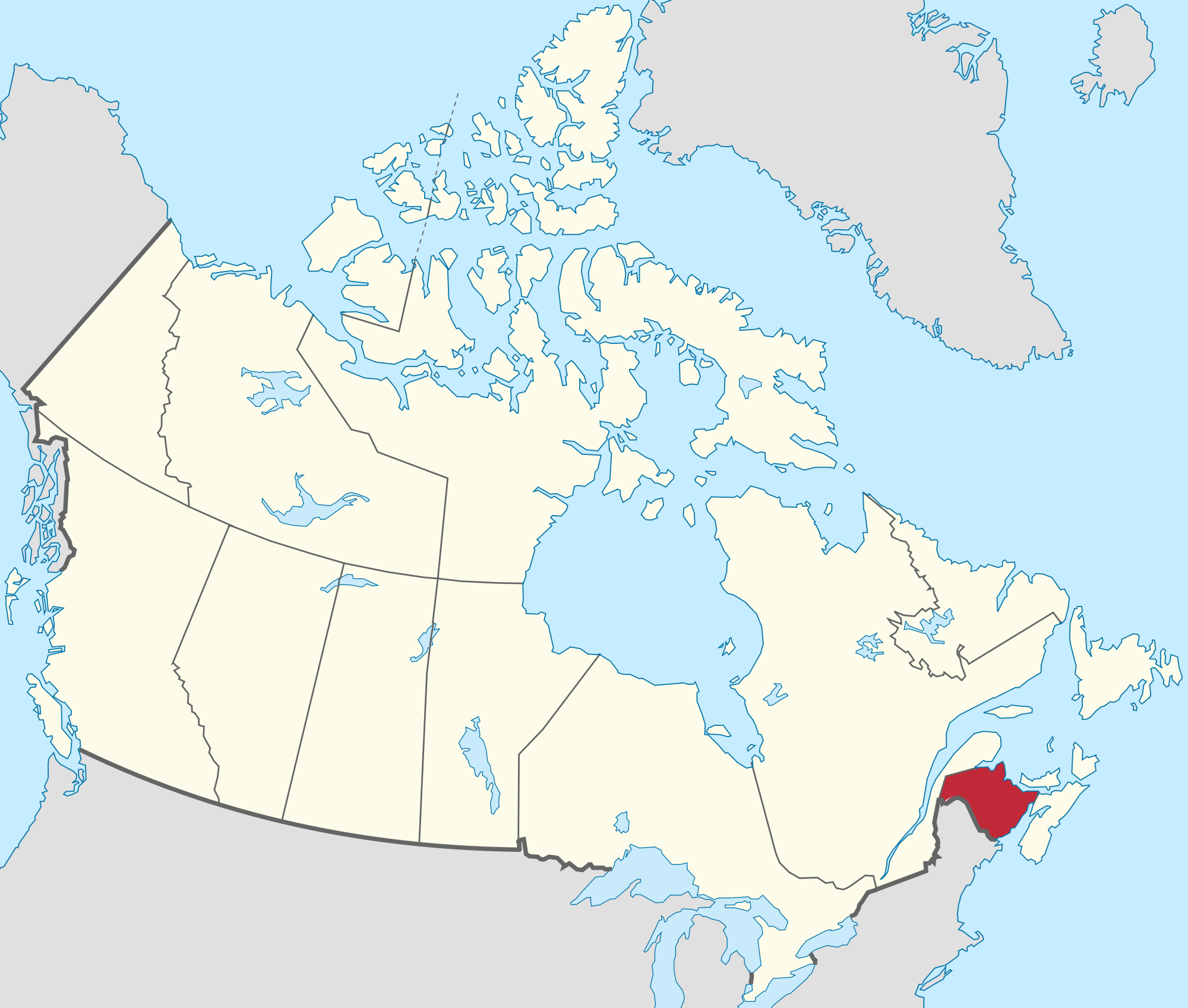 New Brunswick Canada map